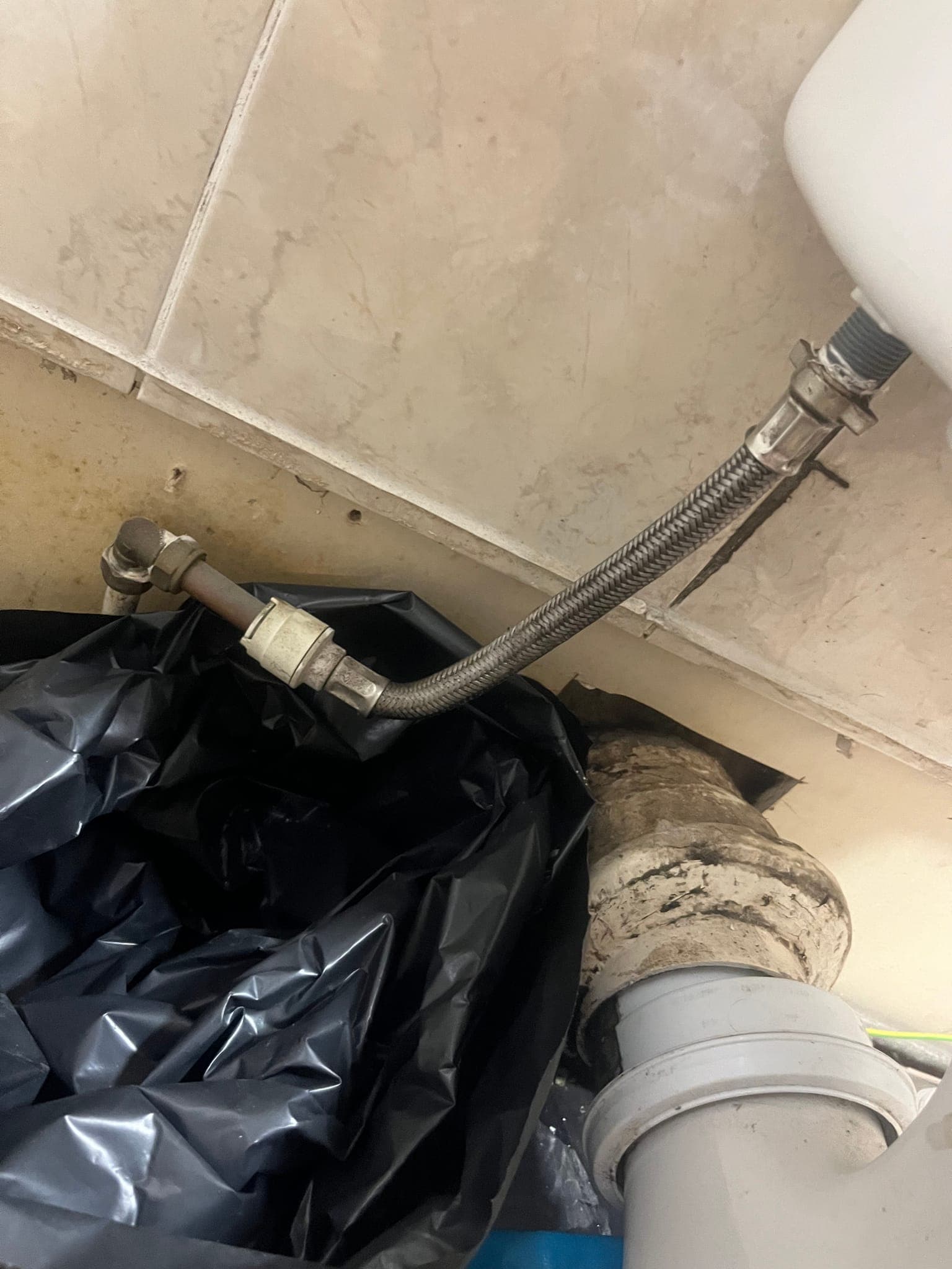 Before: Bathroom floor rebuilt after water damage, Kirkstall