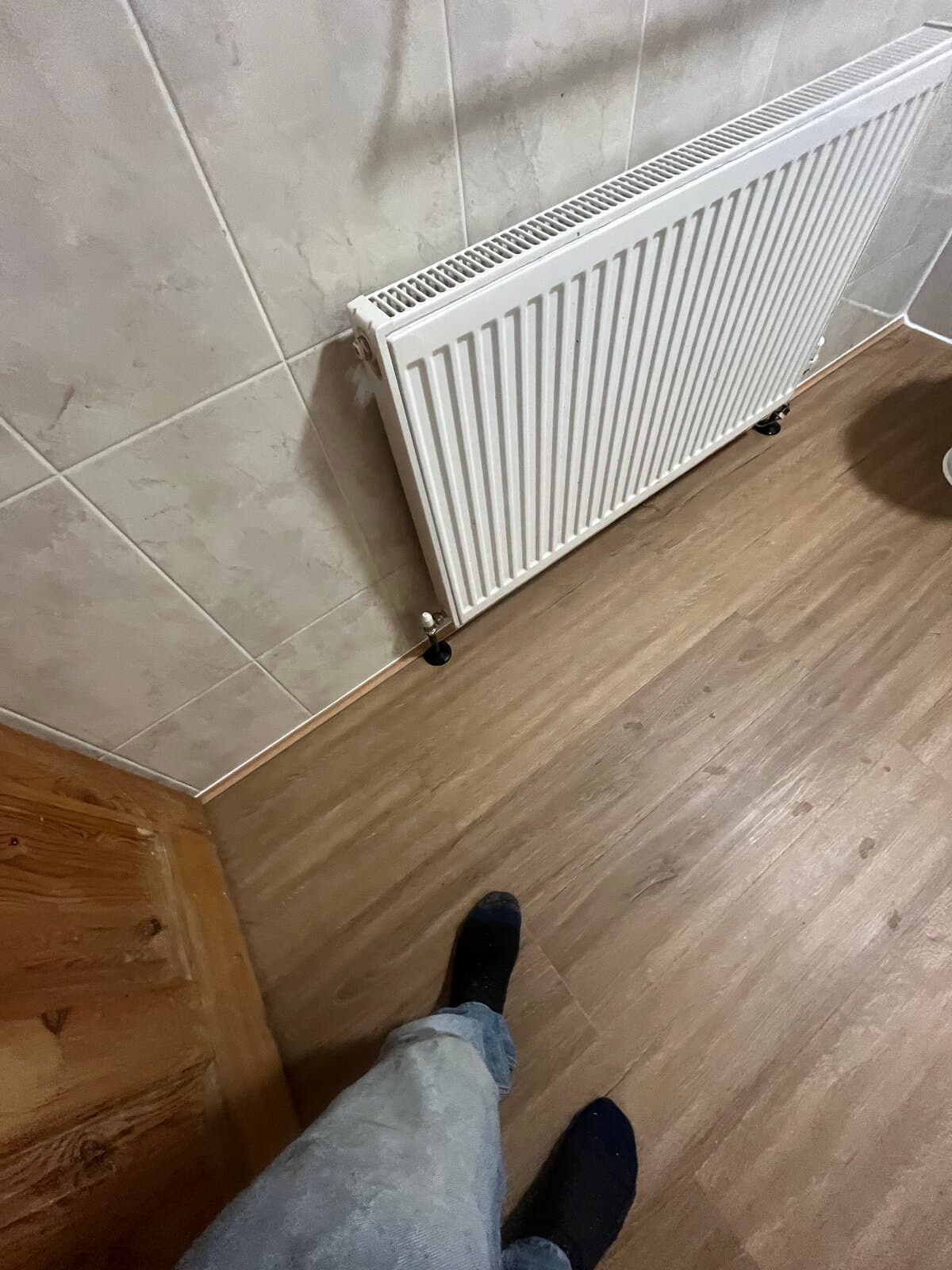 Bathroom floor rebuilt after water damage, Kirkstall — photo 10